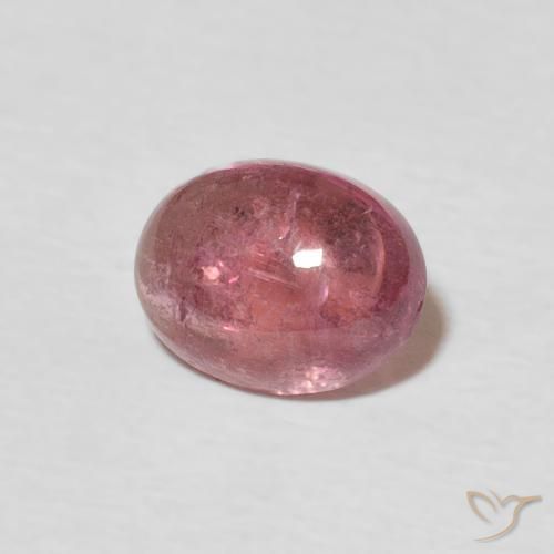 1.37カラットの天然Medium Dark-Pinkトルマリン、楕円形、透明