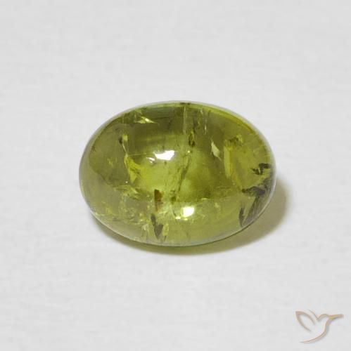 1.41ct 天然 薄いアーシーグリーン トルマリン, 楕円形, 透明