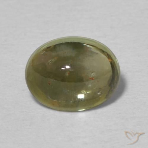 1.16ct 天然 茶色がかったグリーン トルマリン, 楕円形, 透明