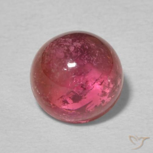 1.52ct 天然 濃いマゼンタ トルマリン, ラウンド, 透明