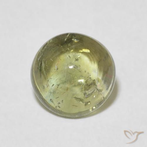 1.33ct 天然 黄みがかったグリーン トルマリン, ラウンド, 透明