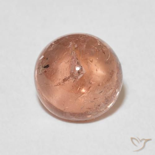 1.60ct 天然 薄いオレンジピンク トルマリン, ラウンド, 透明