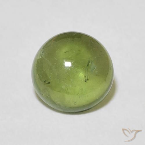 1.57ct 天然 薄いフォレストグリーン トルマリン, ラウンド, 透明