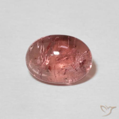 1.29ct 天然 ラズベリーピンク トルマリン, 楕円形, 透明