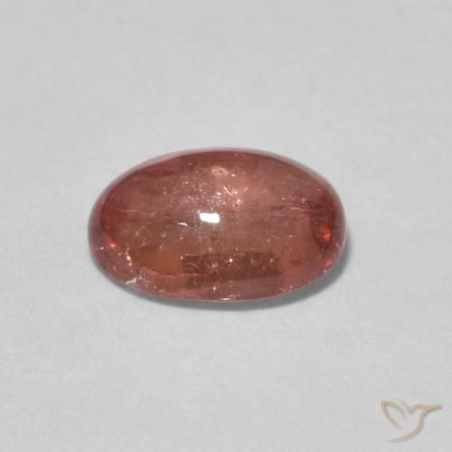 1.28カラットの天然Medium Dark-Pinkトルマリン、楕円形、透明
