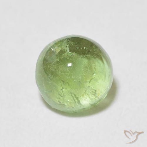 1.54ct 天然 黄みがかったグリーン トルマリン, ラウンド, 透明