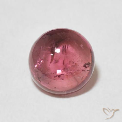 1.35ct 天然 濃いマゼンタ トルマリン, ラウンド, 透明