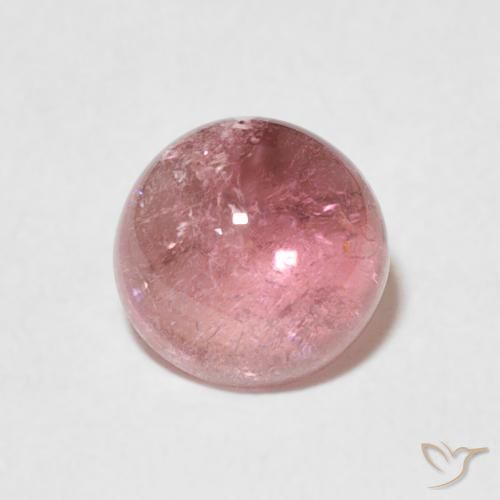 1.36ct 天然 バブルガムピンク トルマリン, ラウンド, 透明