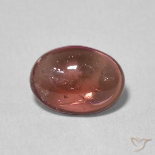 1.27ct 天然 オレンジレッド トルマリン, 楕円形, 透明