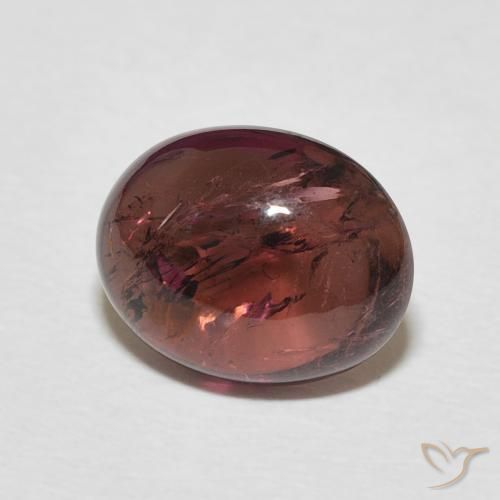 2.95カラットの天然Medium Dark-Redトルマリン、楕円形、透明