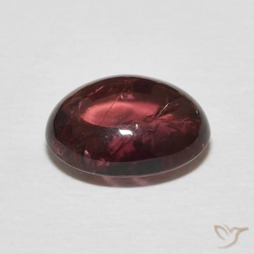 2.95カラットの天然Medium Dark-Redトルマリン、楕円形、透明