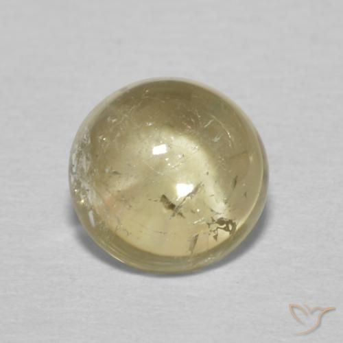 1.40ct 天然 ライトイエロー トルマリン, ラウンド, 透明