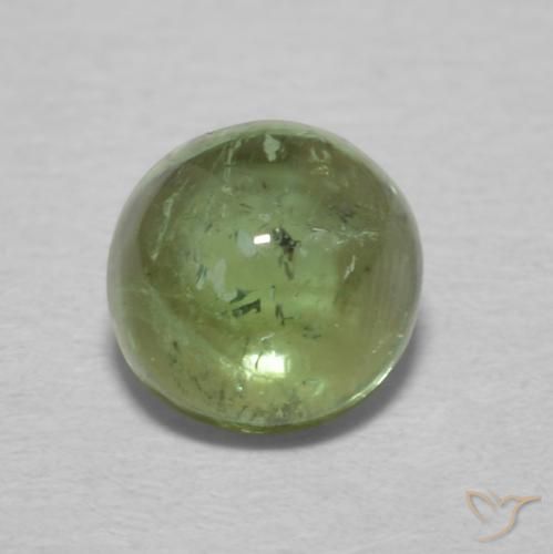 0.85ct 天然 薄いアースグリーン トルマリン, ラウンド, 透明