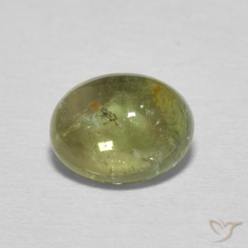 1.39ct 天然 黄みがかったグリーン トルマリン, 楕円形, 透明