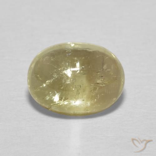 1.57ct 天然 薄いイエロー トルマリン, 楕円形, 透明