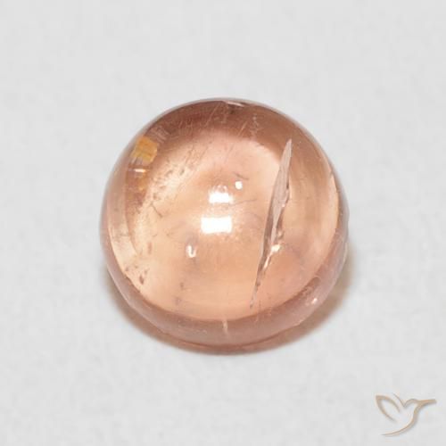 1.18ct 天然 ピーチローズ トルマリン, ラウンド, 透明