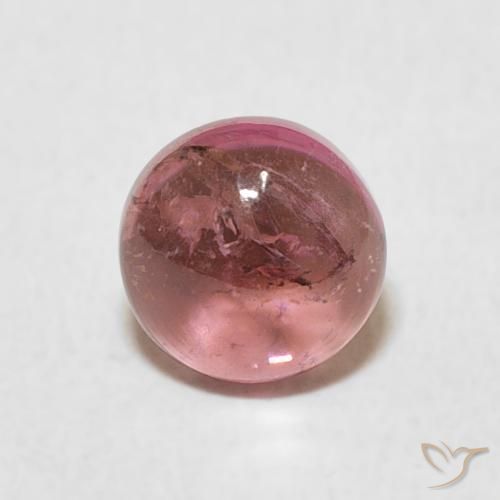 0.93ct 天然 ローズウッドピンク トルマリン, ラウンド, 透明
