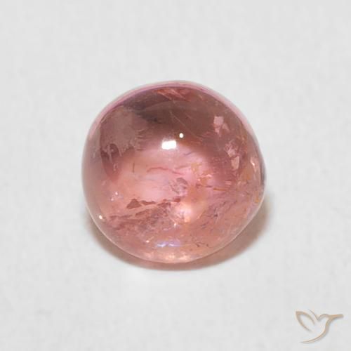 0.89ct 天然 薄いホットピンク トルマリン, ラウンド, 透明
