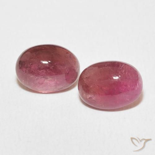 3.19ctw 天然 Dark PInk トルマリン, 楕円形, 透明