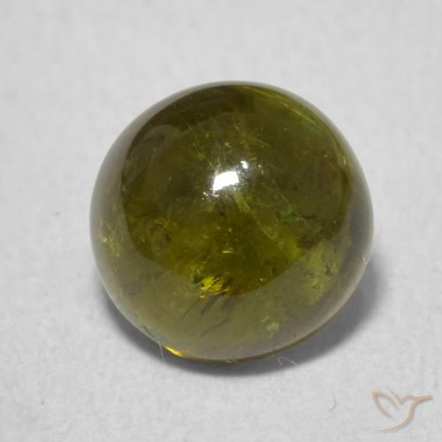1.54ct 天然 黄みがかったグリーン トルマリン, ラウンド, 透明