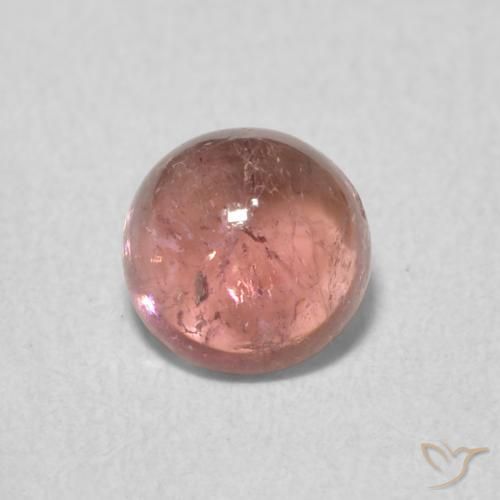 0.88ct 天然 ウォームレッド トルマリン, ラウンド, 透明