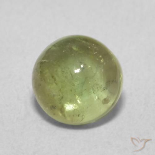 1.06ct 天然 イエローグリーン トルマリン, ラウンド, 透明