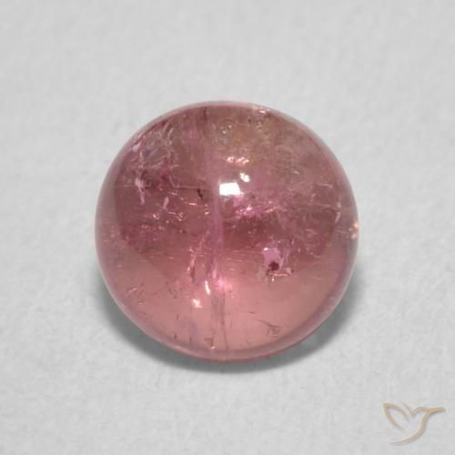 1.00ct 天然 ミディアムピンク トルマリン, ラウンド, 透明