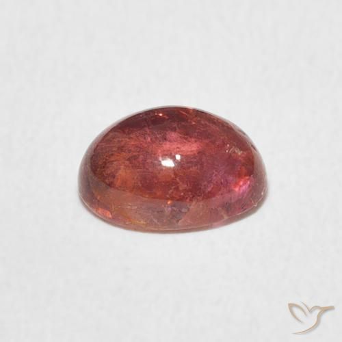 1.25カラットの天然Intense Reddish Pinkトルマリン、楕円形、透明