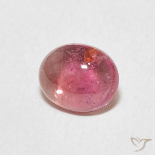 1.13カラットの天然Light Merlot Redトルマリン、楕円形、透明