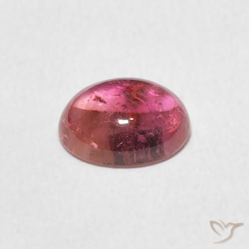 1.13カラットの天然Light Merlot Redトルマリン、楕円形、透明
