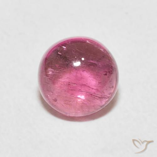 1.38ct 天然 ホットピンク トルマリン, ラウンド, 透明