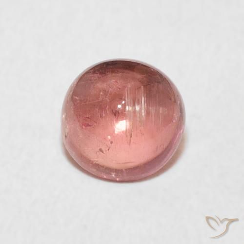 0.89ct 天然 ミディアムピンク トルマリン, ラウンド, 透明