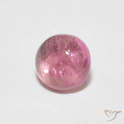 0.73カラットの天然Medium Light-Pinkトルマリン、ラウンド、透明