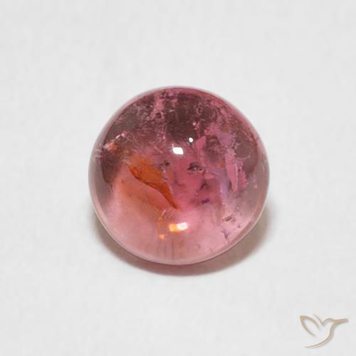 1.00ct 天然 ミディアムピンク トルマリン, ラウンド, 透明