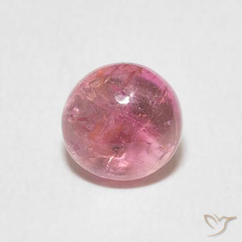 0.95ct 天然 ホットピンクトーン トルマリン, ラウンド, 透明