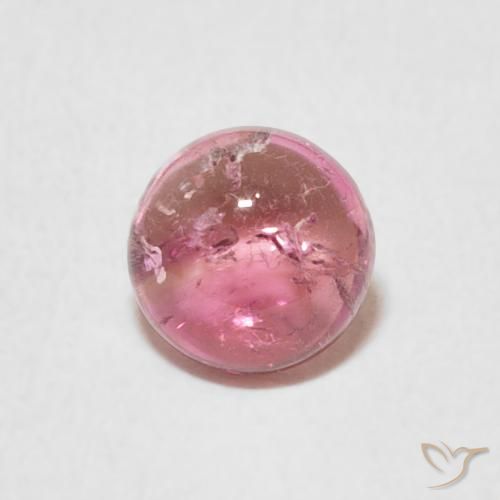 0.90ct 天然 マゼンタピンク トルマリン, ラウンド, 透明