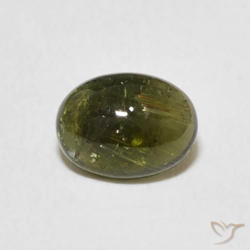 1.53ct 天然 茶色がかったグリーン トルマリン, 楕円形, 透明