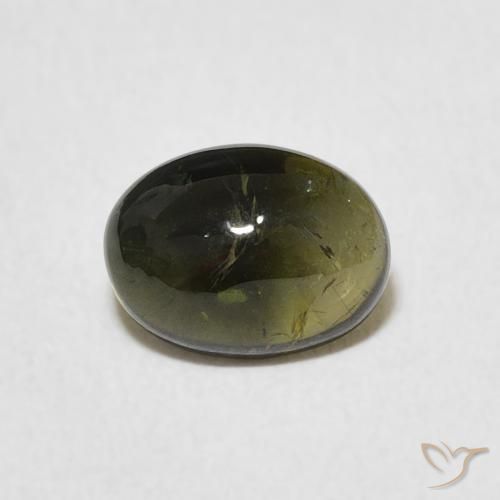 1.50ct 天然 ダークグリーン トルマリン, 楕円形, 透明