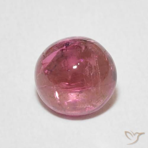 1.18ct 天然 濃いホットピンク トルマリン, ラウンド, 透明