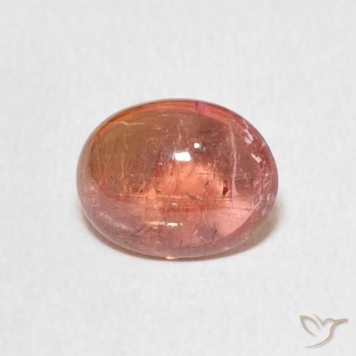 1.90ct 天然 オレンジがかったピンク トルマリン, 楕円形, 透明