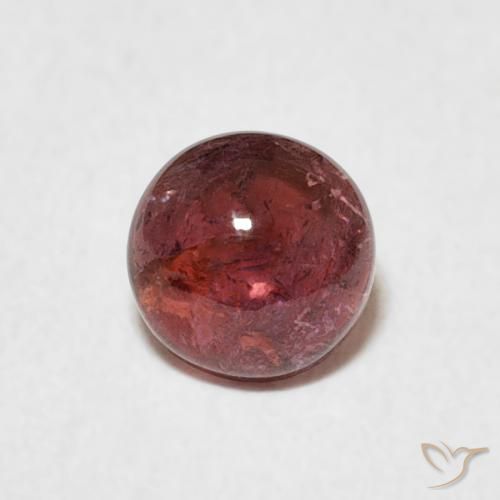 0.64ct 天然 濃いレッドワイン トルマリン, ラウンド, 透明