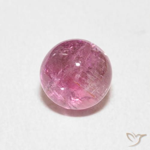 0.77ct 天然 ホットピンク トルマリン, ラウンド, 透明