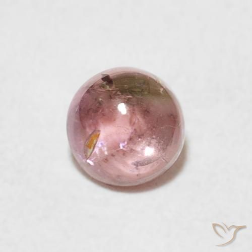 0.61ct 天然 薄いホットピンク トルマリン, ラウンド, 透明