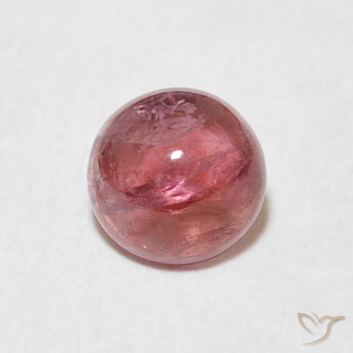 0.91ct 天然 フルーツパンチレッド トルマリン, ラウンド, 透明