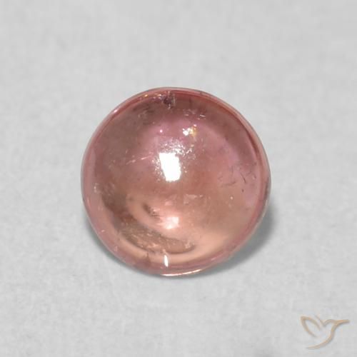 0.40ct 天然 オレンジピンク トルマリン, ラウンド, 透明