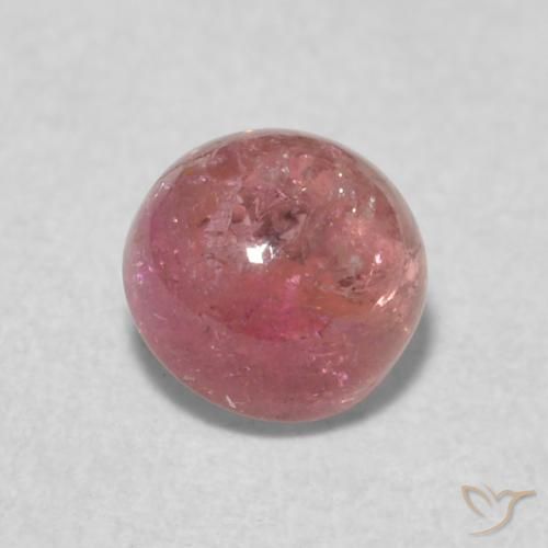 0.63ct 天然 濃いピンク トルマリン, ラウンド, 透明