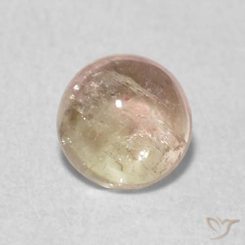 0.49ct 天然 オレンジピンク トルマリン, ラウンド, 透明