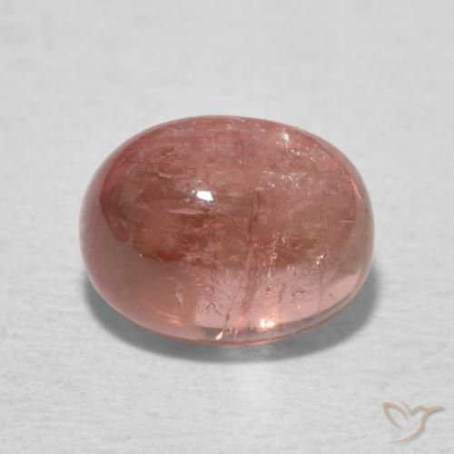 1.39ct 天然 オレンジピンク トルマリン, 楕円形, 透明