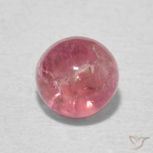 0.74ct 天然 ホットピンクトーン トルマリン, ラウンド, 透明