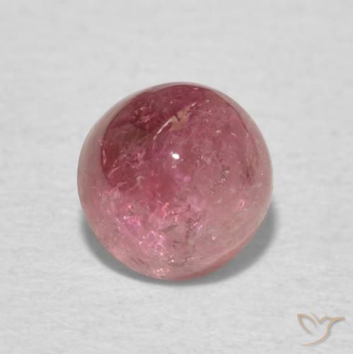 0.80ct 天然 濃いピンク トルマリン, ラウンド, 透明
